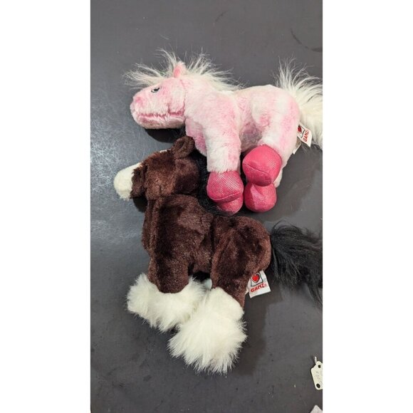 Ganz Webkinz Pink & Brown Plush Horses 8" Stuffed Animal Toys Soft & Cuddly - Picture 8 of 11